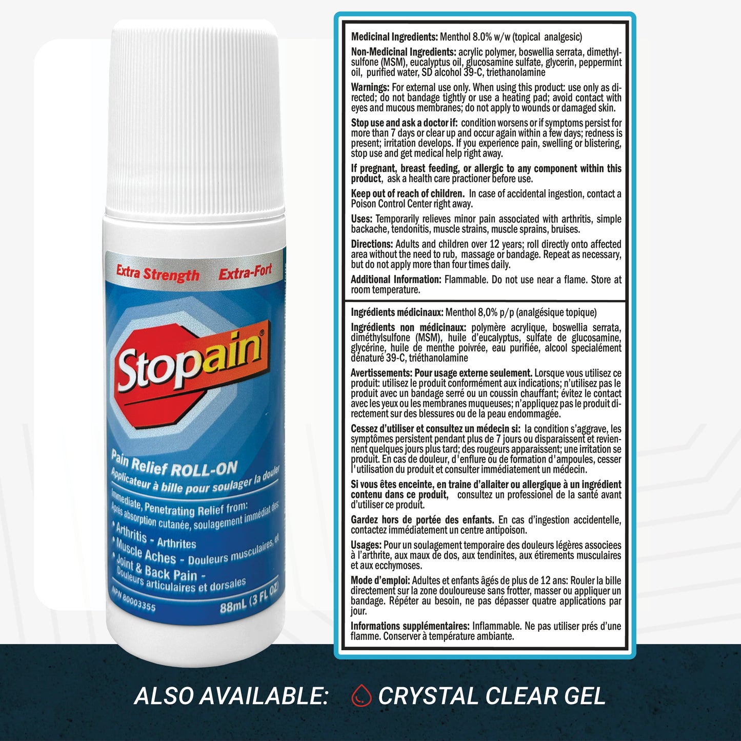 Stopain Extra Strength Roll-On (Canada)